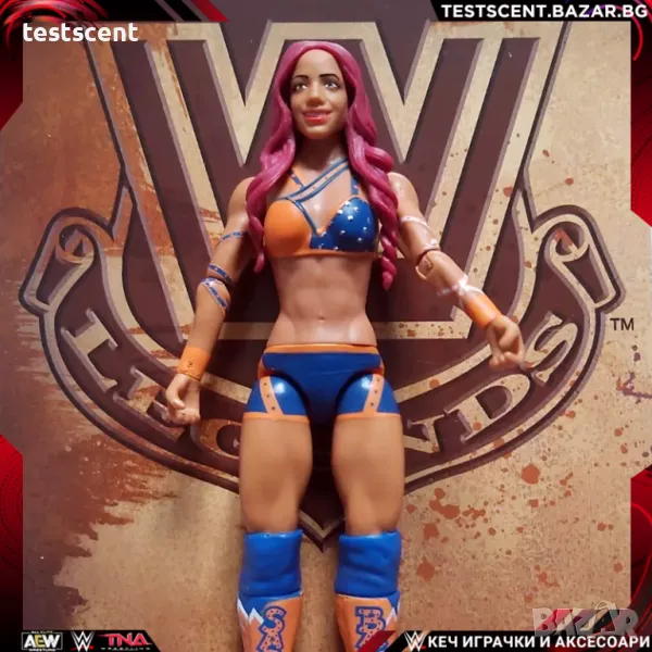 Екшън фигура WWE Sasha Banks Саша Банкс играчка Elite Series Mattel figure blue orange Mercedes Mone, снимка 1