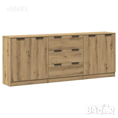 vidaXL Шкафове 3 бр. дъб Artisan 60x30x70 cm Инженерна дървесина(SKU:3329226), снимка 1