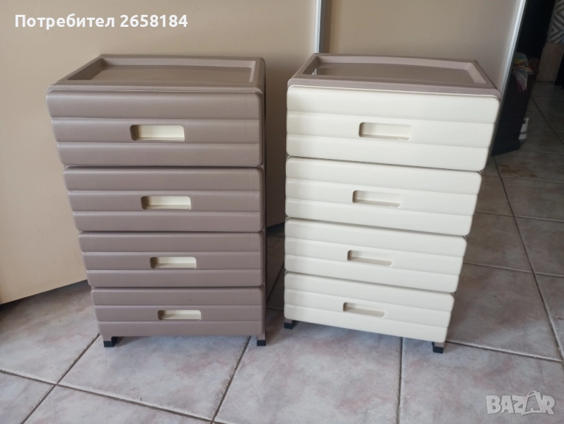 Скрин с 4, 5 или 6 чекмеджета, цвят капучино, крем, снимка 1