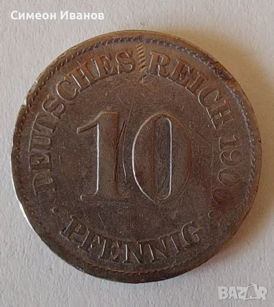 Германия 10 Пфенинга 1900 А #838, снимка 1