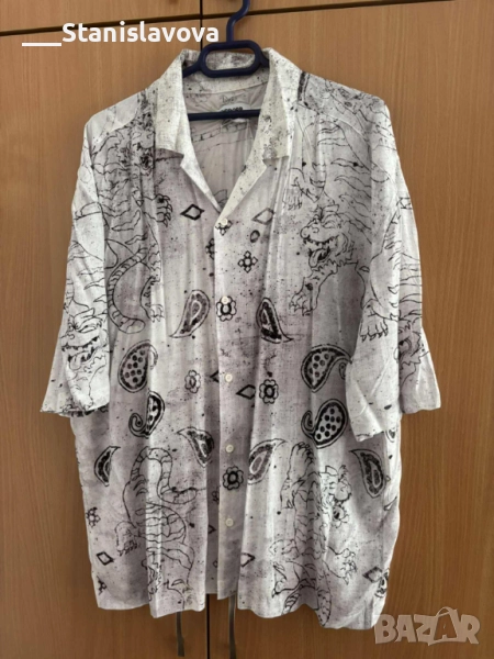 Мъжка риза с къс ръкав , снимка 1