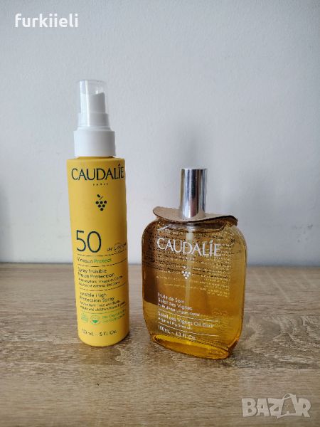 Комплект Caudalie слънцезащитен спрей и мултифункционално олио, снимка 1