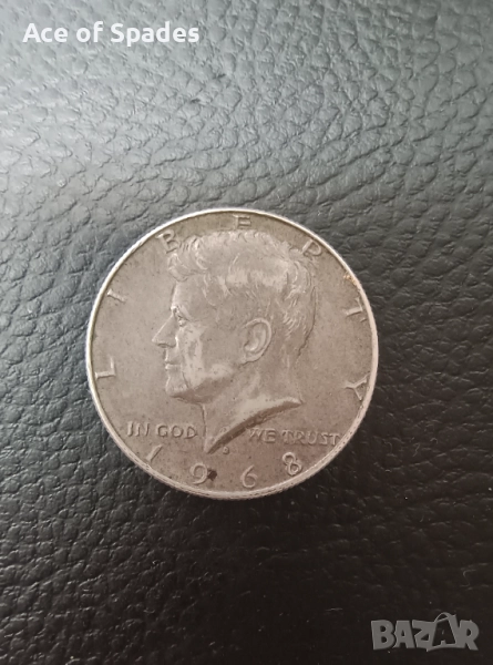 Американски Сребърен Долар Half Dollar 1968 , снимка 1