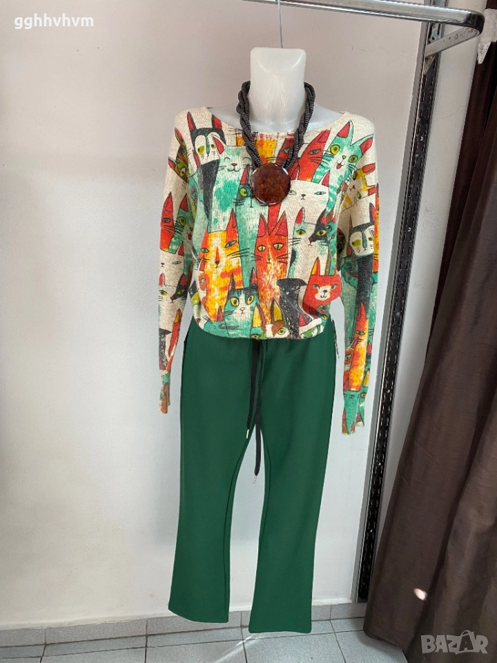 Блуза с котенца 2х/3хл, снимка 1