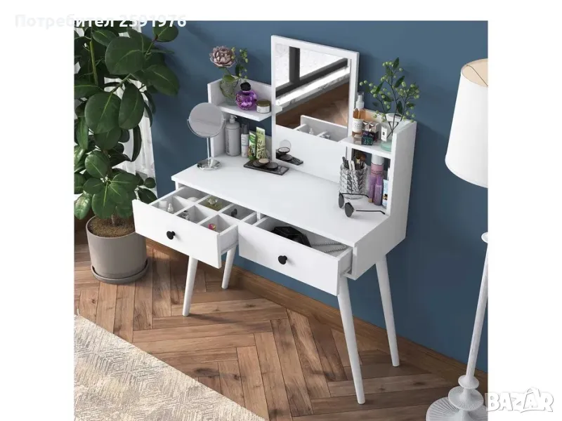 Тоалетка с място за съхранение и огледало Puzzle-home 2232, ПРОМО ЦЕНА, снимка 1