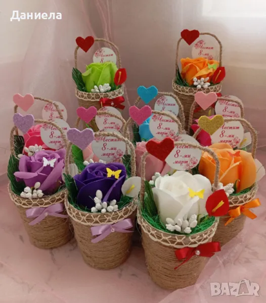 Кошнички с рози , снимка 1