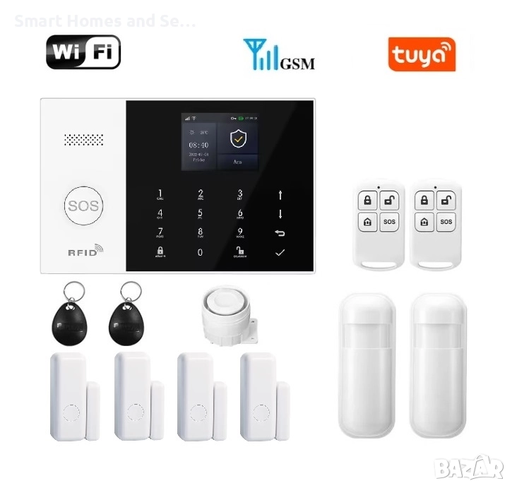 WiFi / GSM Смарт професионална Алармена система за дома и офиса Pro, снимка 1