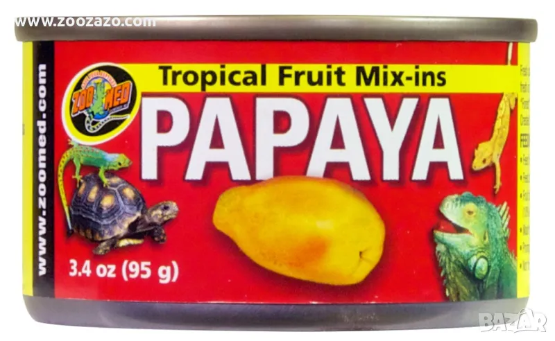 Микс от тропически плодове и Папая 95 гр. - ZooMed Tropical Fruit Mix-ins Papaya - Модел: ZM-ZM-151E, снимка 1