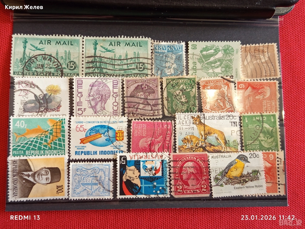 Стари пощенски марки от цял свят смесени БЕЛГИЯ,ДАНИЯ, АМЕРИКА за КОЛЕКЦИЯ 52003, снимка 1