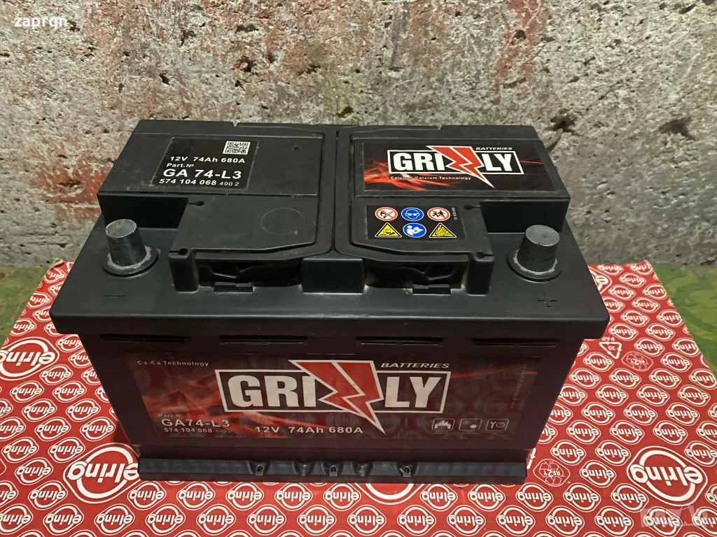 Aкумулатор Grizzly 74 амп/ч с гаранция, снимка 1