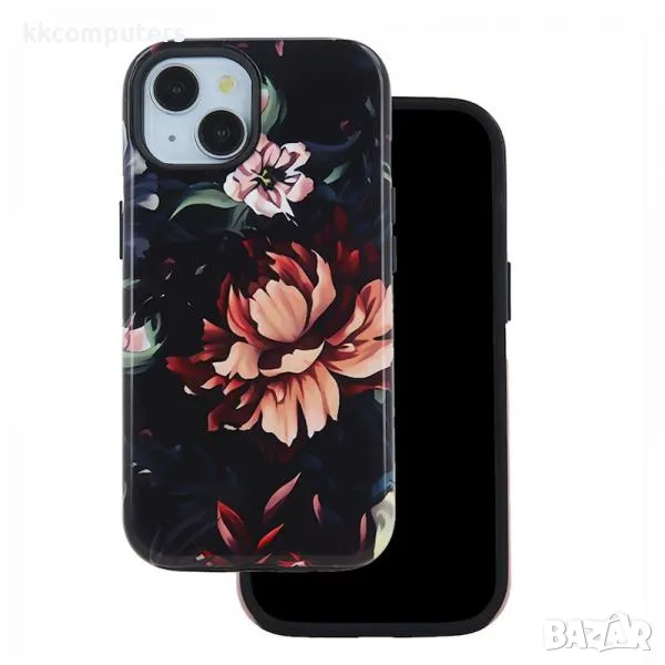 Калъф силикон Decor Peony за iPhone 15 6.1 Баркод : 3129860, снимка 1