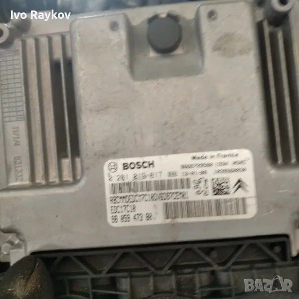 ECU PEUGEOT 1.6HDI 0281019817 ,  9805947380, снимка 1