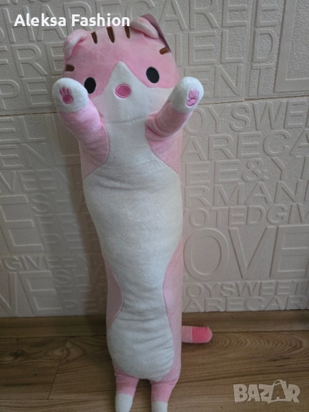 Плюшено дълго коте за гушкане мачкане и игра, снимка 1