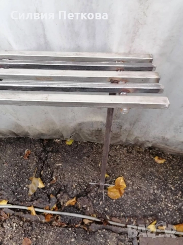 Елегантна пейка от стомана - ръчна изработка, снимка 4 - Градински мебели, декорация  - 52673991
