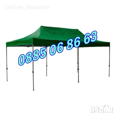 Градински сгъваеми шатри 3х3м, 3х4.5м, 3х6м, павилион, страници, платнище, снимка 4 - Градински мебели, декорация  - 32583236