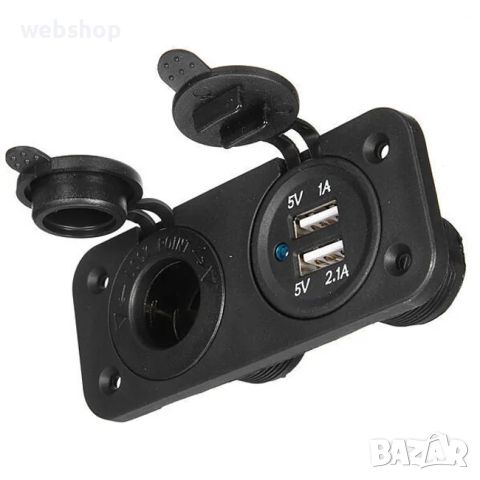 Панелни Букси за автомобилна запалка, гнездo(ж), 2xUSB, 12VDC, 24VDC, снимка 1 - Аксесоари и консумативи - 46696627