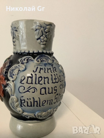 Комплект за вино произведено в Германия отличен състояние глазирана керамика, снимка 3 - Сервизи - 53795097