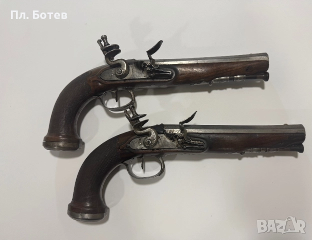 Чифт кремъчни пистолети, снимка 5 - Антикварни и старинни предмети - 52297466