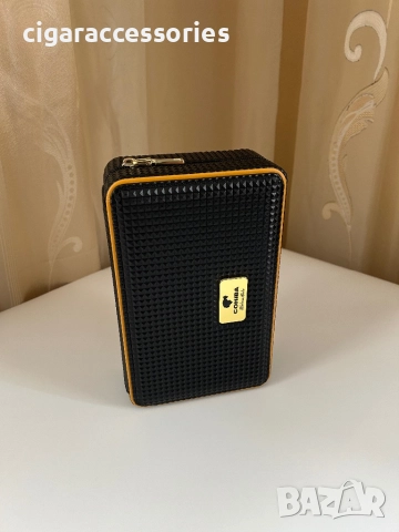 Преносим COHIBA хумидор за пури с дигитален хигрометър, снимка 2 - Табакери - 51944954