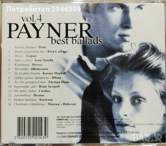 Payner Best Ballads vol. 4(2000), снимка 2 - CD дискове - 53900056