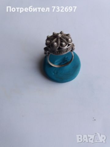 Сребърен пръстен  възрожденски , снимка 1 - Антикварни и старинни предмети - 45934987