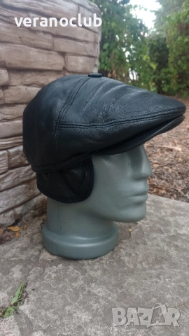 Каскет естествена кожа Размер XXL, снимка 3 - Шапки - 51627393