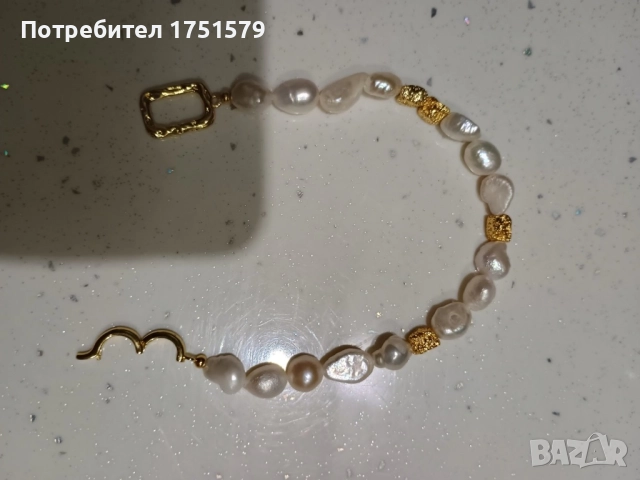 Нова гривна с естествени перли, снимка 4 - Гривни - 52145459