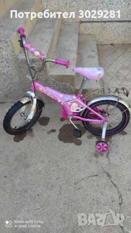 Розово детско колело , снимка 1 - Детски велосипеди, триколки и коли - 46399646