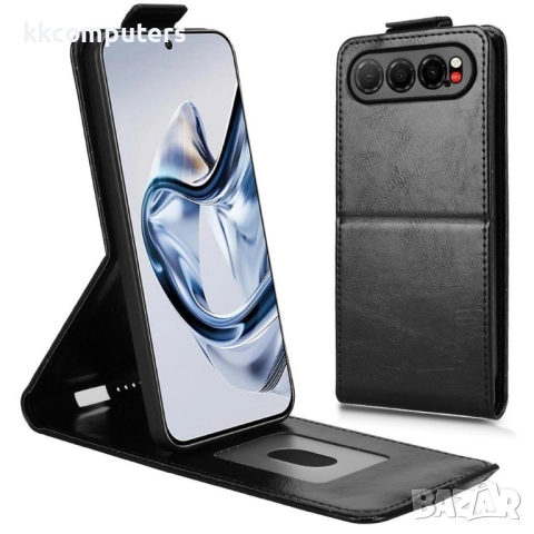 Кожен флип калъф за ZTE nubia Air 5G- Стенд и Холдер за Карти, вкл. Протектор, 4 Цвята