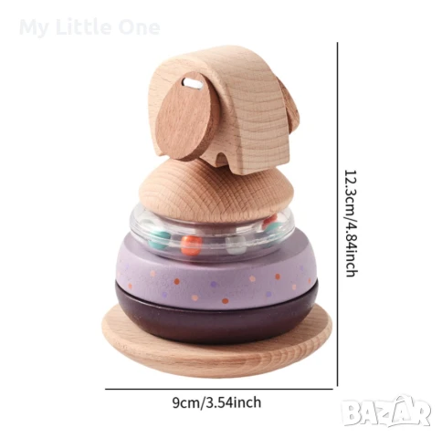 Дървени рингове за нанизване, снимка 4 - Образователни игри - 50998285