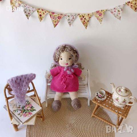 Плетени играчки, кукла ръчна изработка, подарък за момиче,  играчка ръчна изработка, снимка 4 - Кукли - 45387881