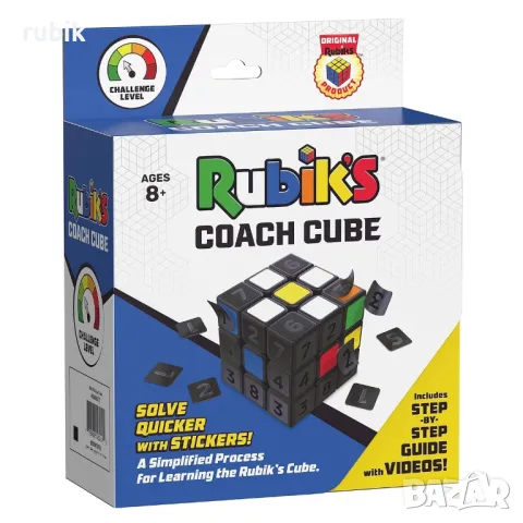 Оригинален магически пъзел Rubik's Coach Cube с инструкции как да наредим Рубик куб, снимка 1 - Игри и пъзели - 47158283