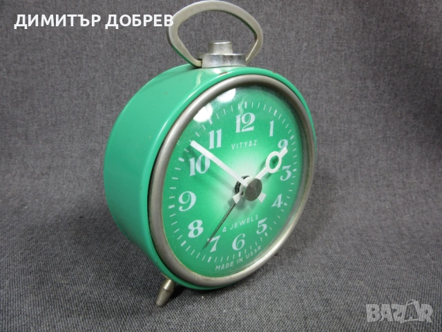 СТАР РЕТРО СОЦ СССР МЕХАНИЧЕН ЧАСОВНИК БУДИЛНИК ВИТЯЗЬ, снимка 3 - Антикварни и старинни предмети - 54268949
