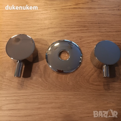 Стенен смесител, 3 изхода, Intubation модел 10 см, месинг, хром, снимка 9 - Смесители - 52711283