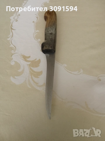 СТАР КОВАН КАСАПСКИ МЕСАРСКИ НОЖ за ОБЕЗКОСТЯВАНЕ ТРАНЖИРАНЕ , снимка 3 - Антикварни и старинни предмети - 53605890