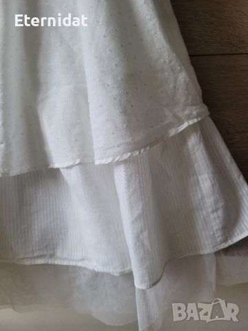 Къса бяла рокля памучна материя , снимка 3 - Рокли - 45717950