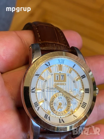 Продавам часовник SEIKO Premier Kinetic Perpetual Calendar, снимка 6 - Мъжки - 51393700