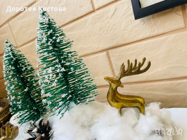 Красива украса с месинг от Англия, снимка 3 - Антикварни и старинни предмети - 54211024