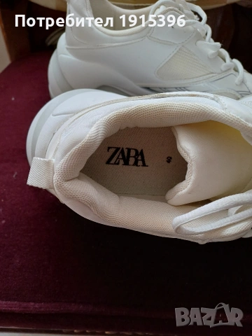 Зара бели маратонки , снимка 3 - Маратонки - 53339759