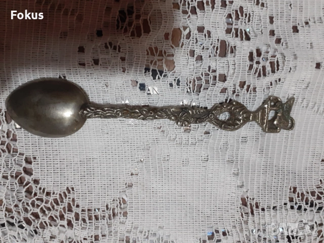 Стара антикварна малка колекционерска лъжичка Италия - N1, снимка 5 - Антикварни и старинни предмети - 53698182