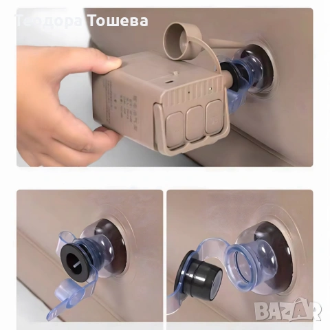 Двоен надуваем матрак с разтегателен диван за спане, снимка 6 - Дивани и мека мебел - 53070452