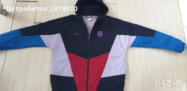 Nike FC Barcelona Full Zip Oversize Mens Size M ОРИГИНАЛ! Мъжки Суитчър!, снимка 1 - Спортни дрехи, екипи - 48474354