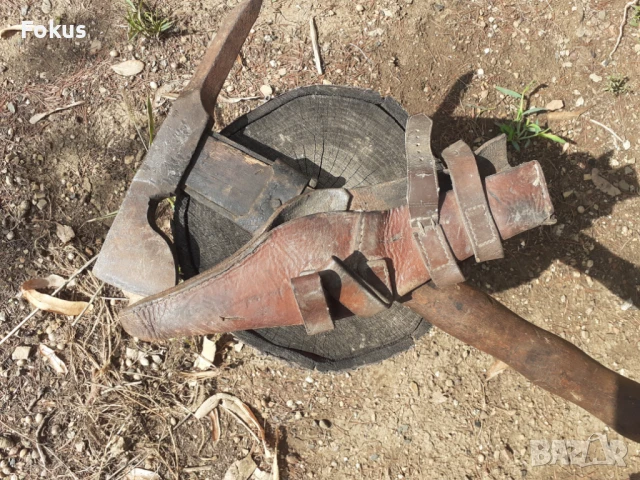 Стара немска окопна кирко-брадва ВСВ, снимка 3 - Антикварни и старинни предмети - 50919204
