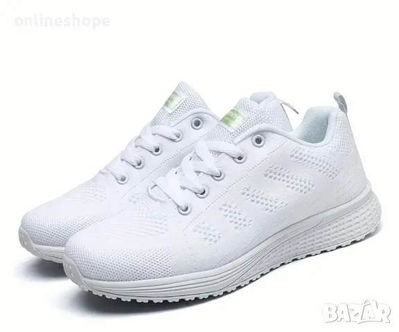 Дамски Бели Маратонки – Леки, Дишащи, Удобни - Големи номера - 42 , 43