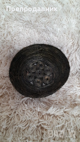 Уникална ръчно изработена фруктиера от вестникарска хартия, снимка 4 - Декорация за дома - 54080467