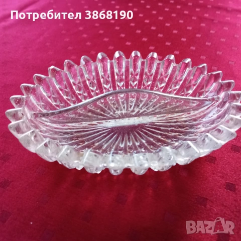 Стъклен съд за ядки, снимка 4 - Прибори за хранене, готвене и сервиране - 53654346