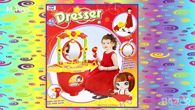 🎀 Детска тоалетка с огледало и аксесоари – Lovely Dresser