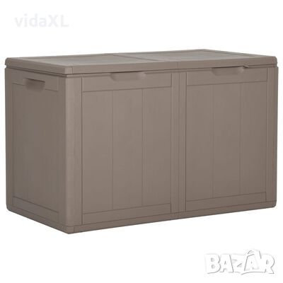 vidaXL Градинска кутия за съхранение, 180 л, кафява, PP ратан(SKU:151231, снимка 1 - Други - 46262345