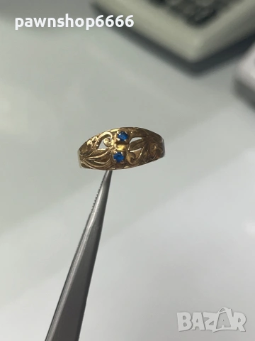 Златен пръстен 14 карата 2,95 грама , снимка 6 - Пръстени - 53835236