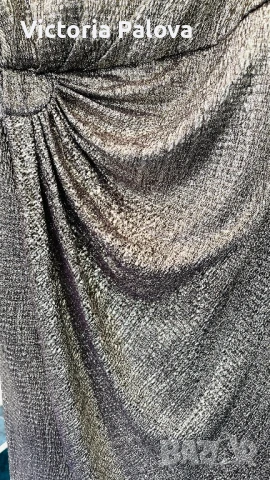 Коктейлна златисто- сребриста  рокля  LAURA , снимка 5 - Рокли - 50506890